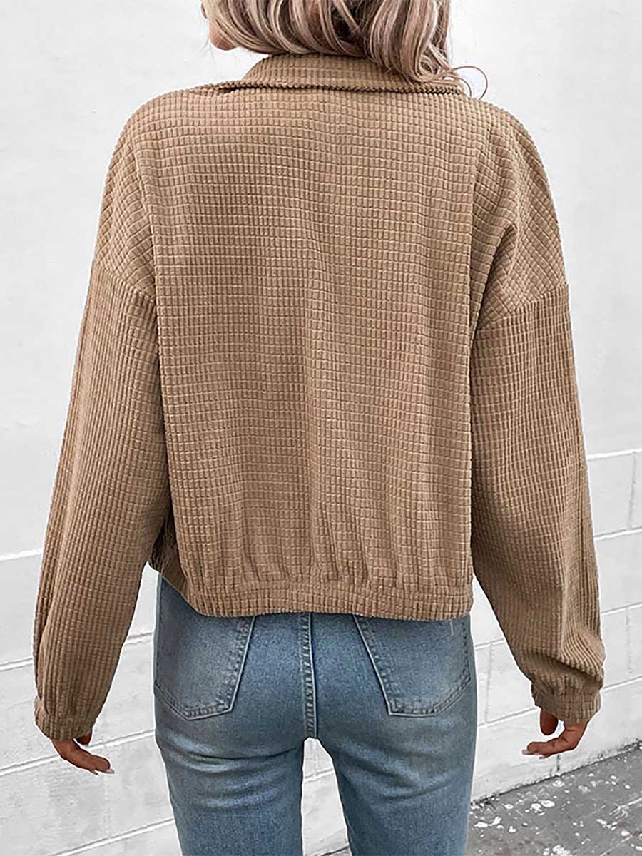 Stand-up Jacket Corduroy Short Coat