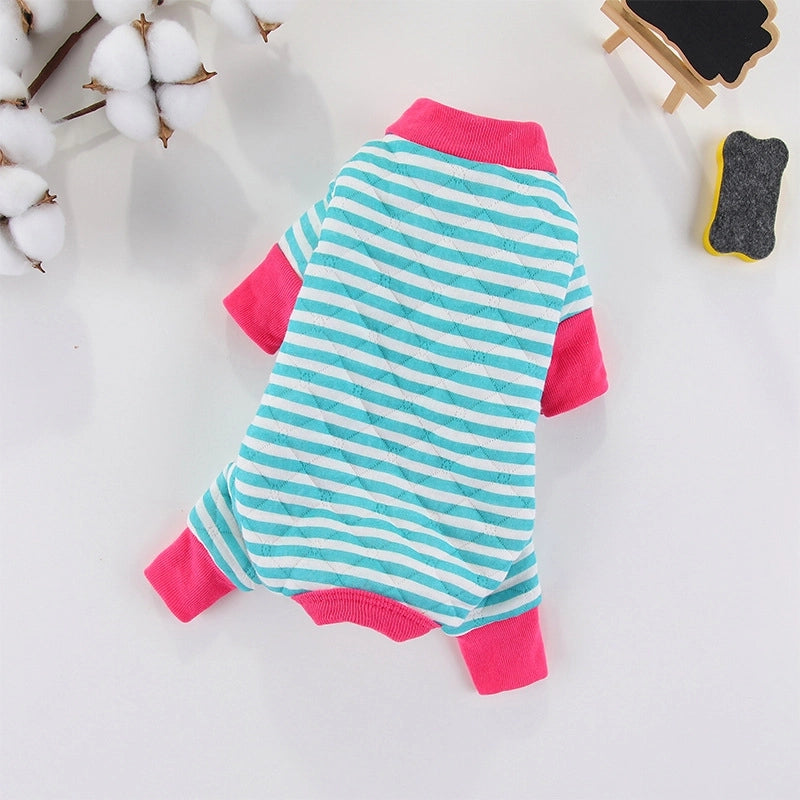 Minimalist Cotton Stripe Pet Clothing