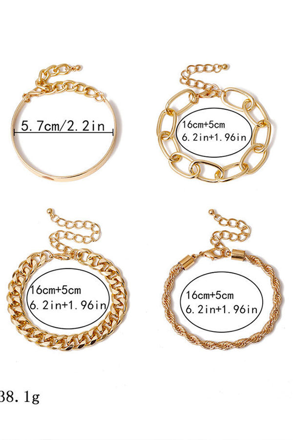 4PCS Fashion Multilayer Bracelet For Women