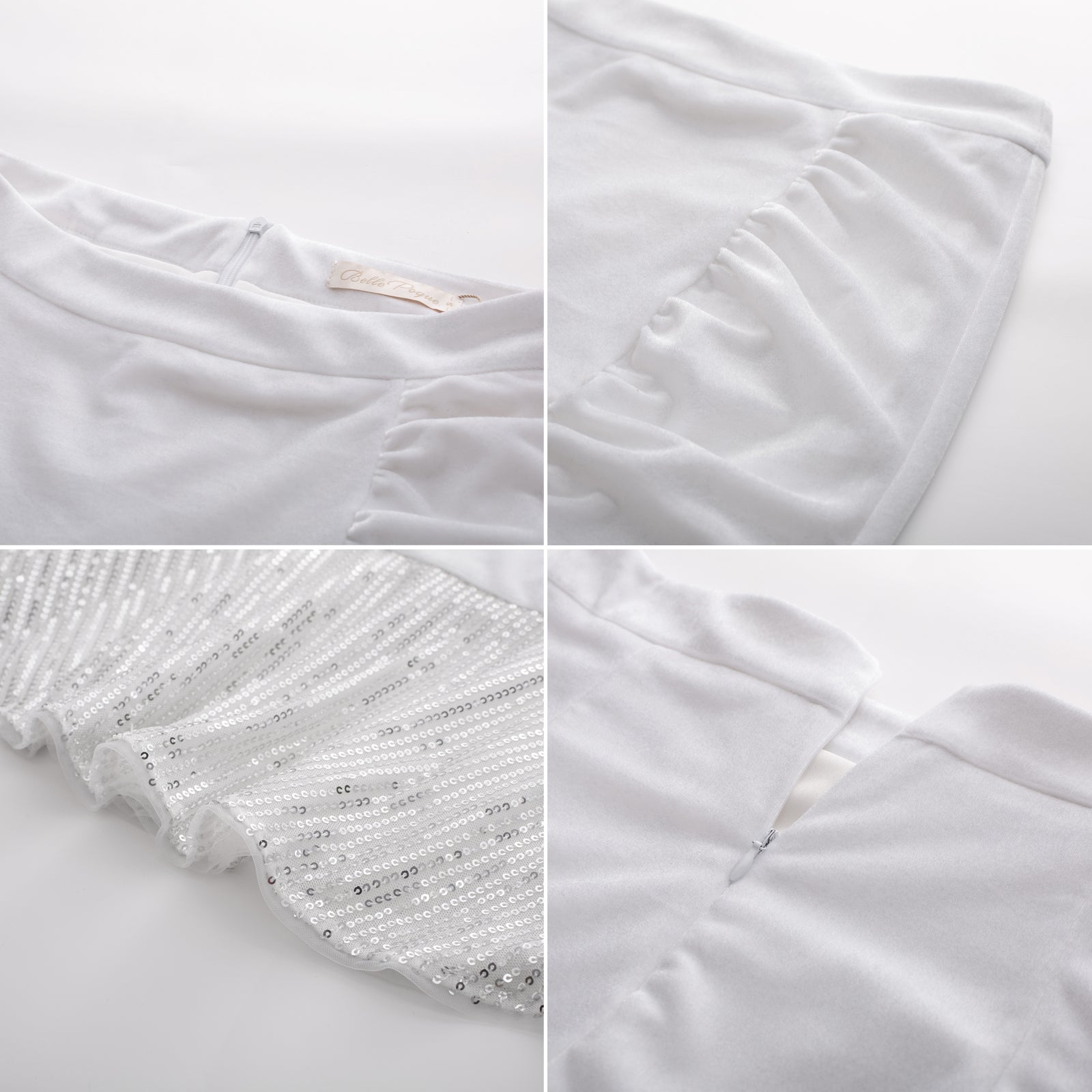 Vintage Sequined Mermaid Skirt High Waist Ruched Bodycon Skirt