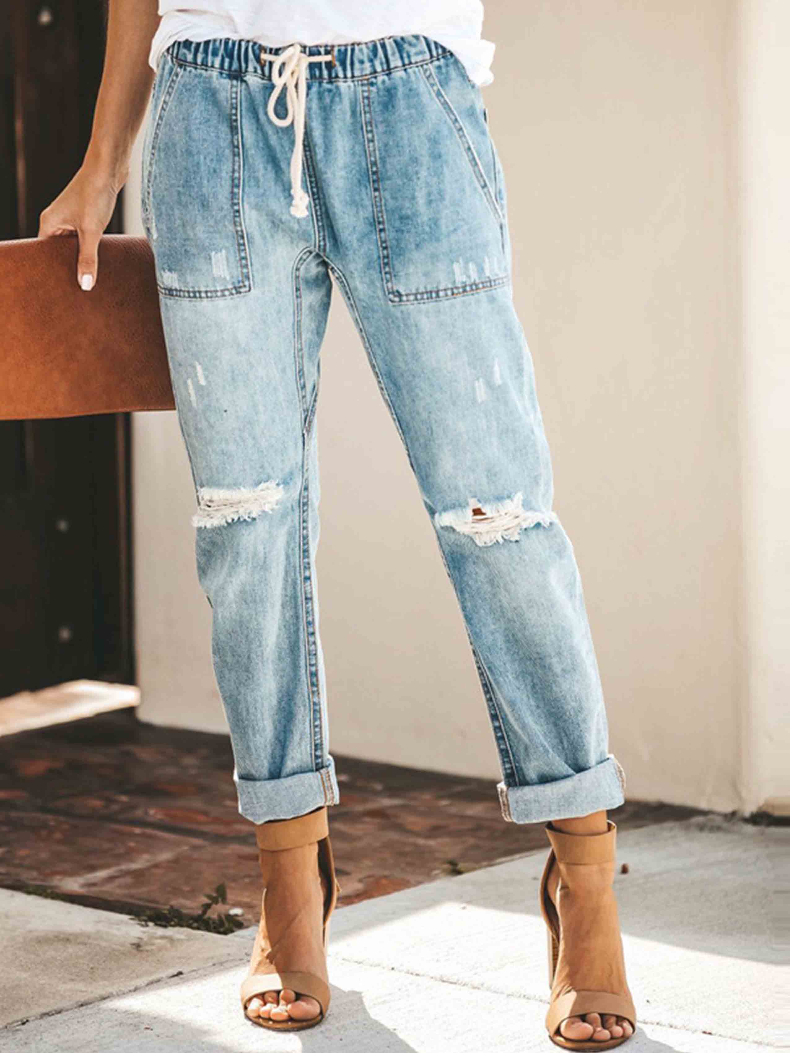 Women's Ripped Jeans (2 colors)