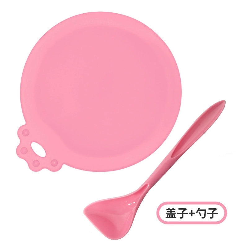 Minimalist Silica Gel Solid Color Pet Tableware 1 Piece