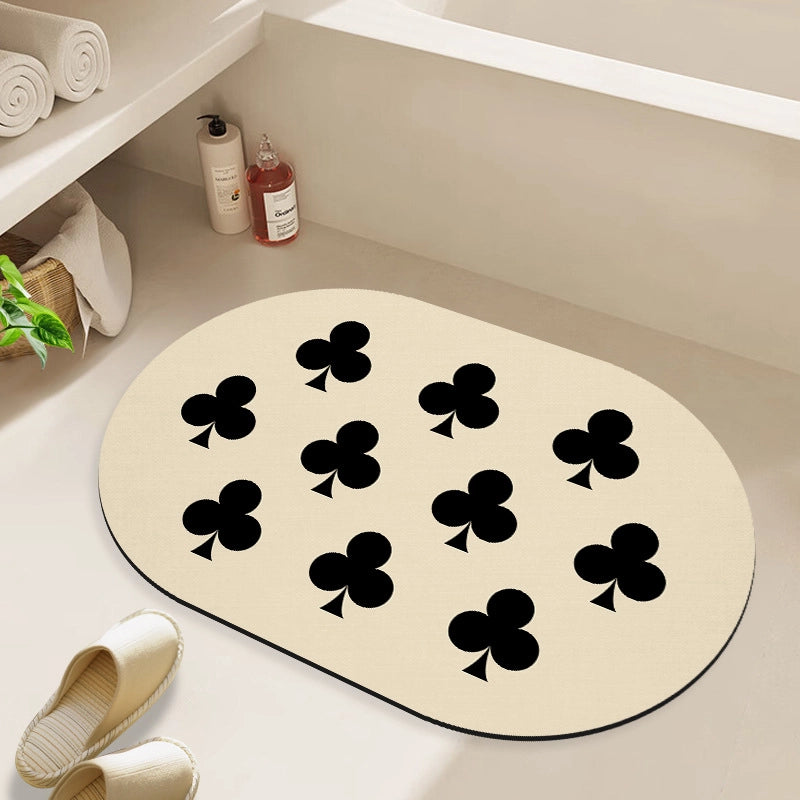 Casual Elegant Geometric Heart Shape PVC Carpet Bathing