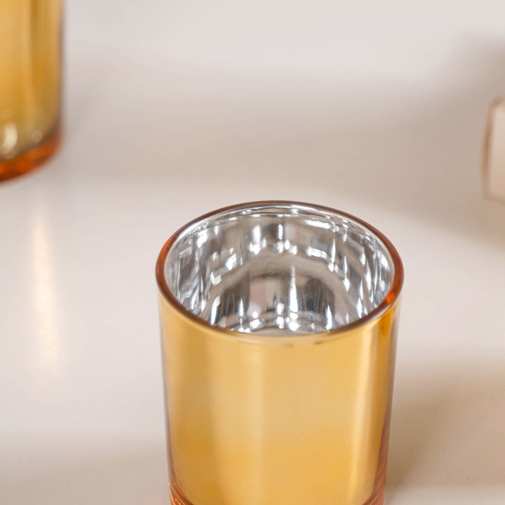 Gold Glass Votive Candle Holder Set Of 4