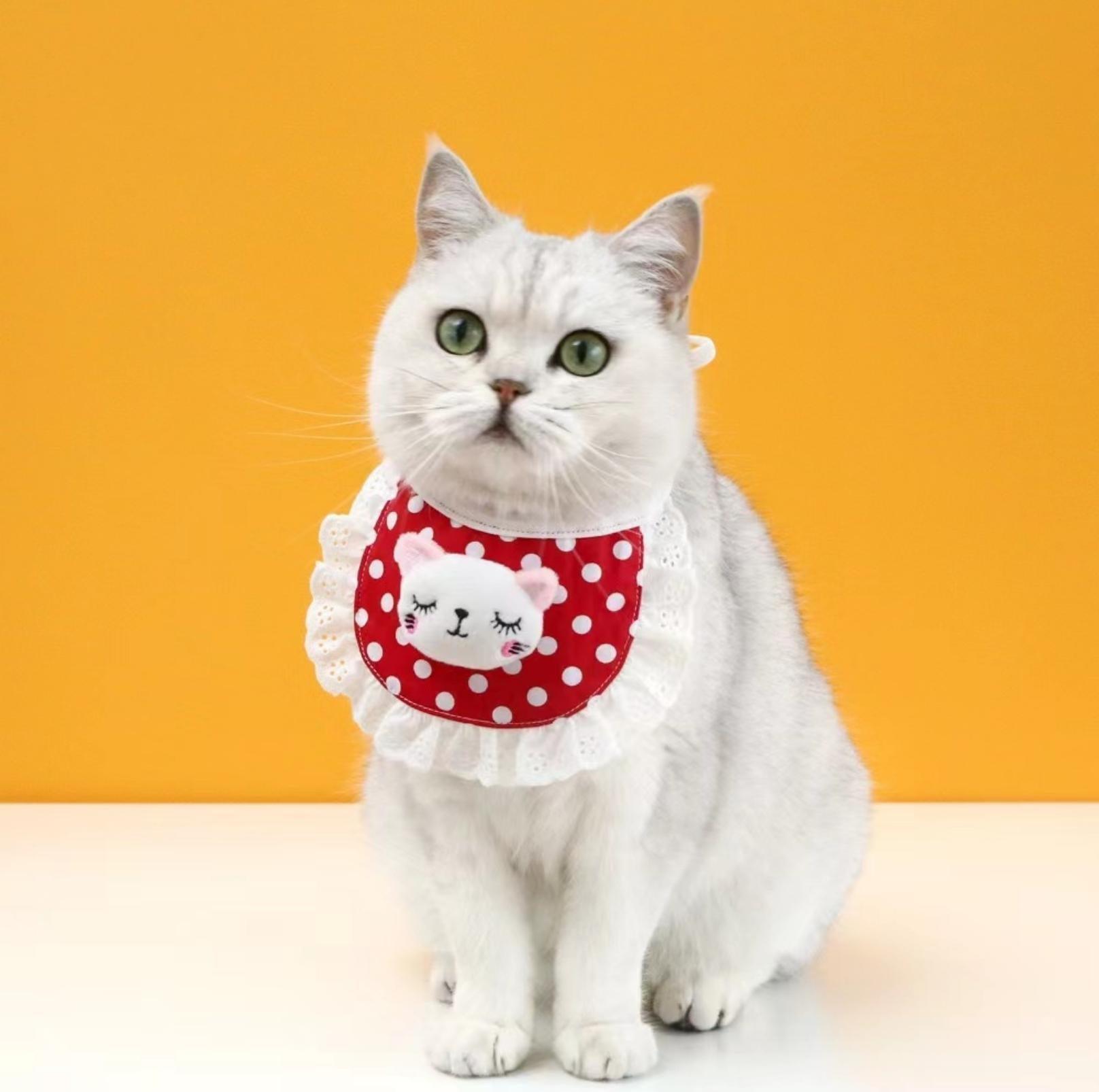 Cute Adjustable Cotton Pet Bibs In Multiple Designs