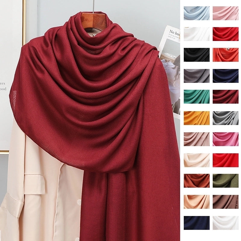 Women's Elegant Minimalist Solid Color Polyester Scarf