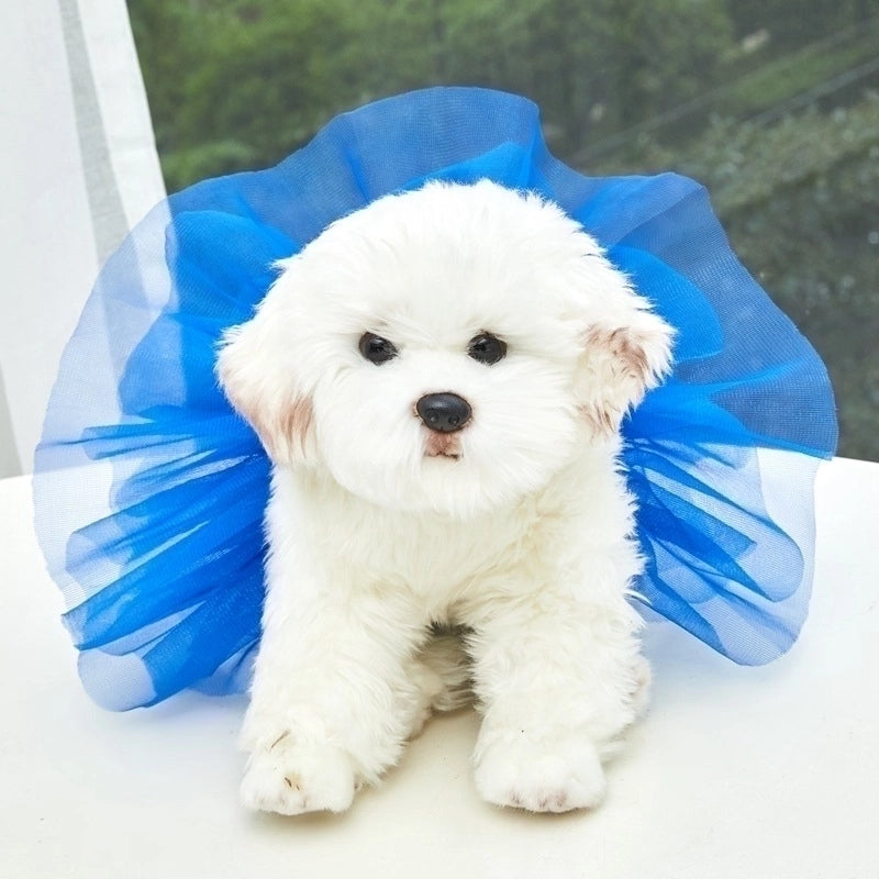 Summer Pet Bright Silk Yarn Dog Strap Skirt