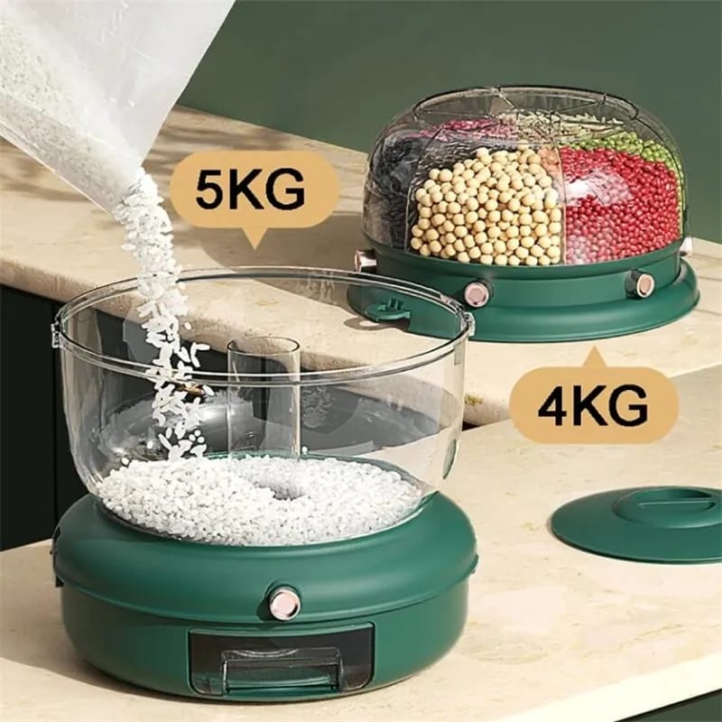 ROTATING DUAL PORTIONS 9KG CEREAL DISPENSER