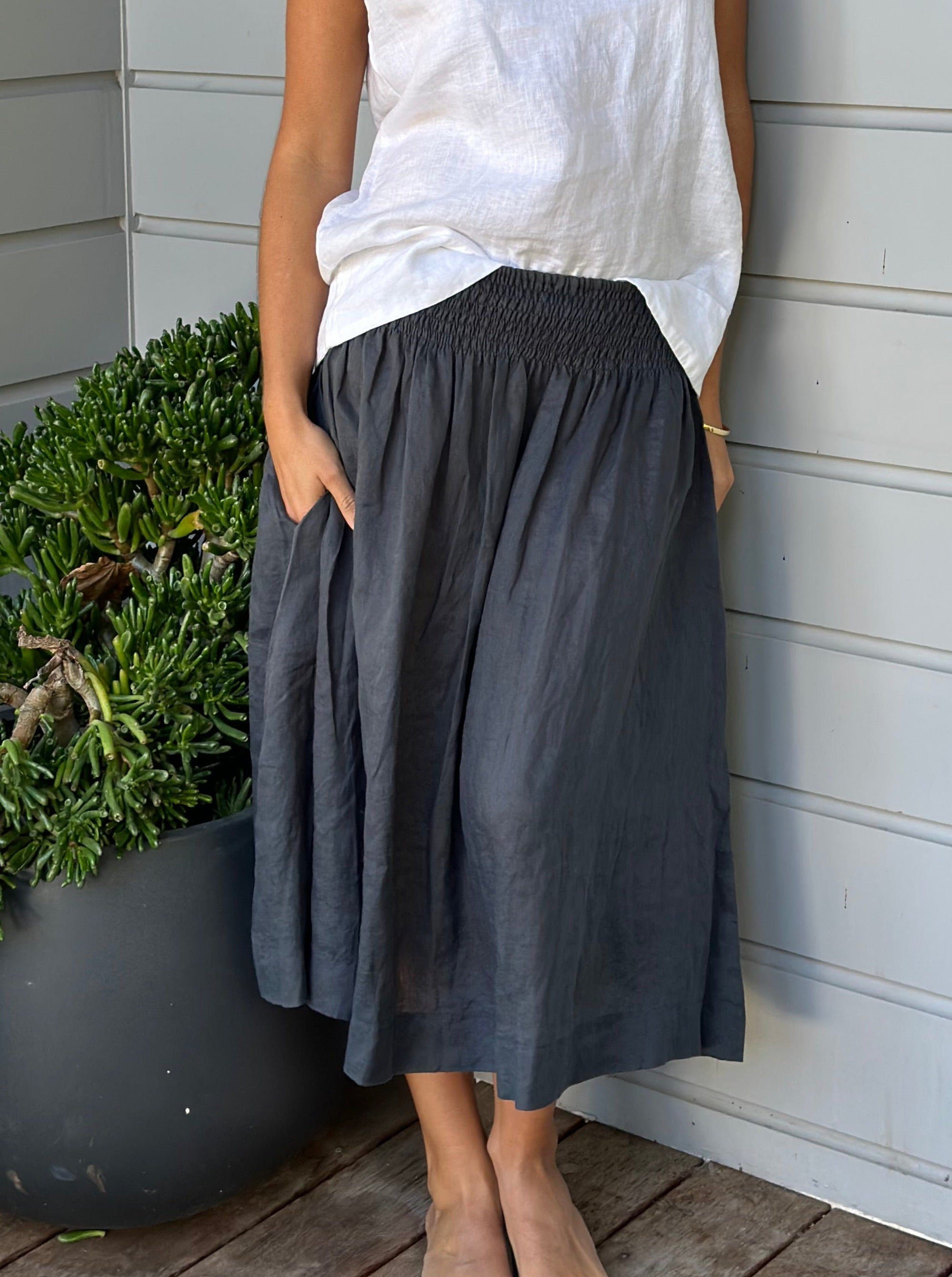 charcoal linen