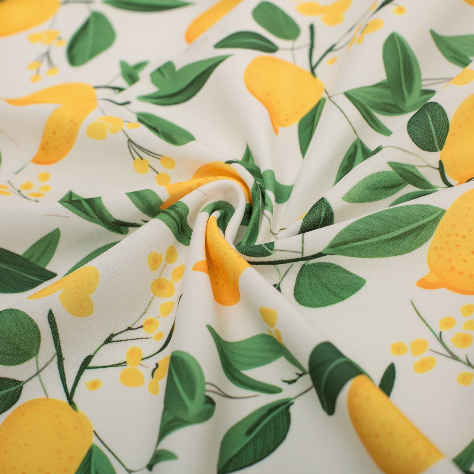 Vintage Lemon Patterns A-Line Swing Dress Keyhole Tie Dress Round Neck Work Dress Tea Dress