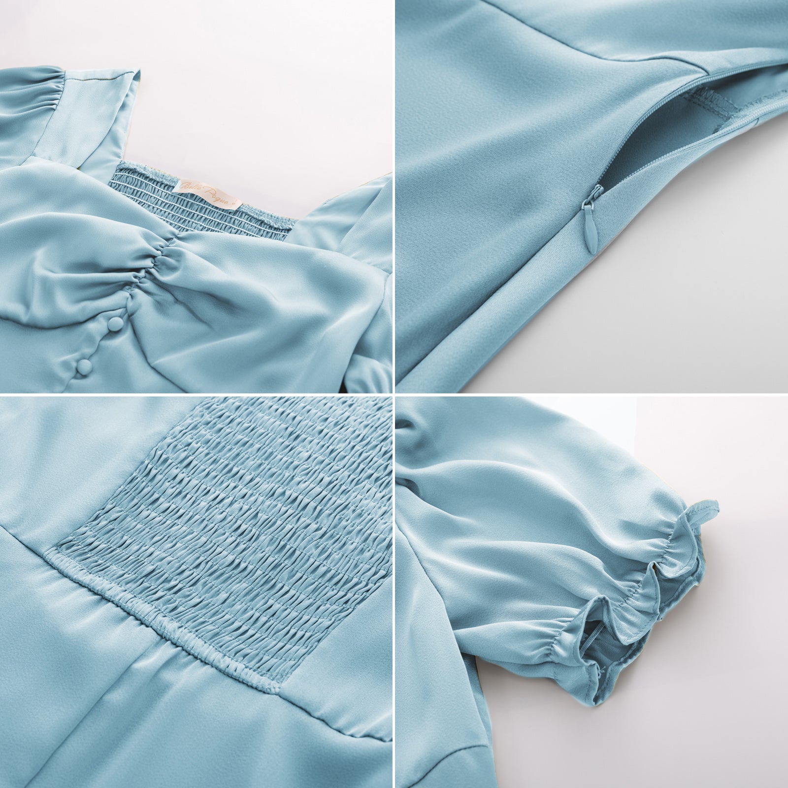 Summer Puff Short Sleeve Cottagecore Dress Vintage 1950s Party Swing Dresses