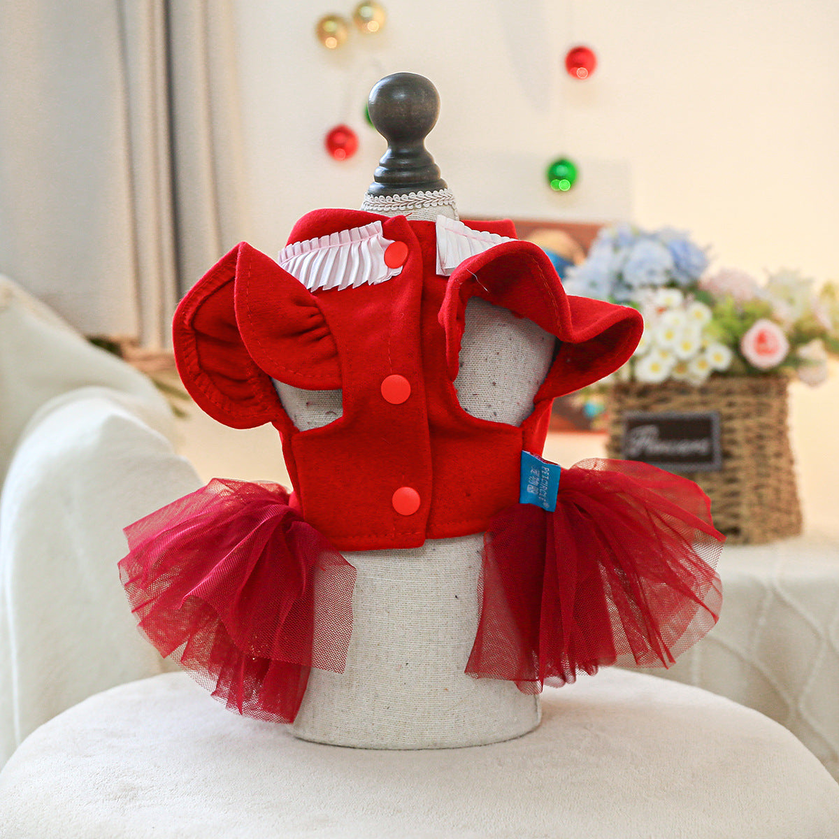 Queen Bear Printed Dog Cat Lace Dresses