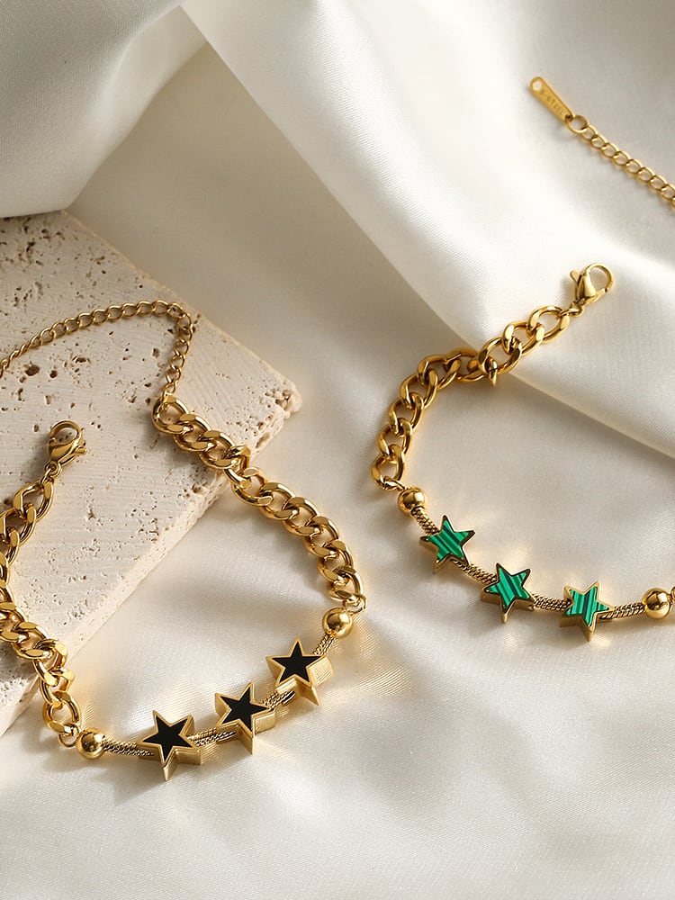Gold Plated Stars Bracelet