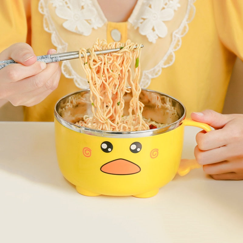 ChefGenius Kawaii Ramen Bowl with Lid