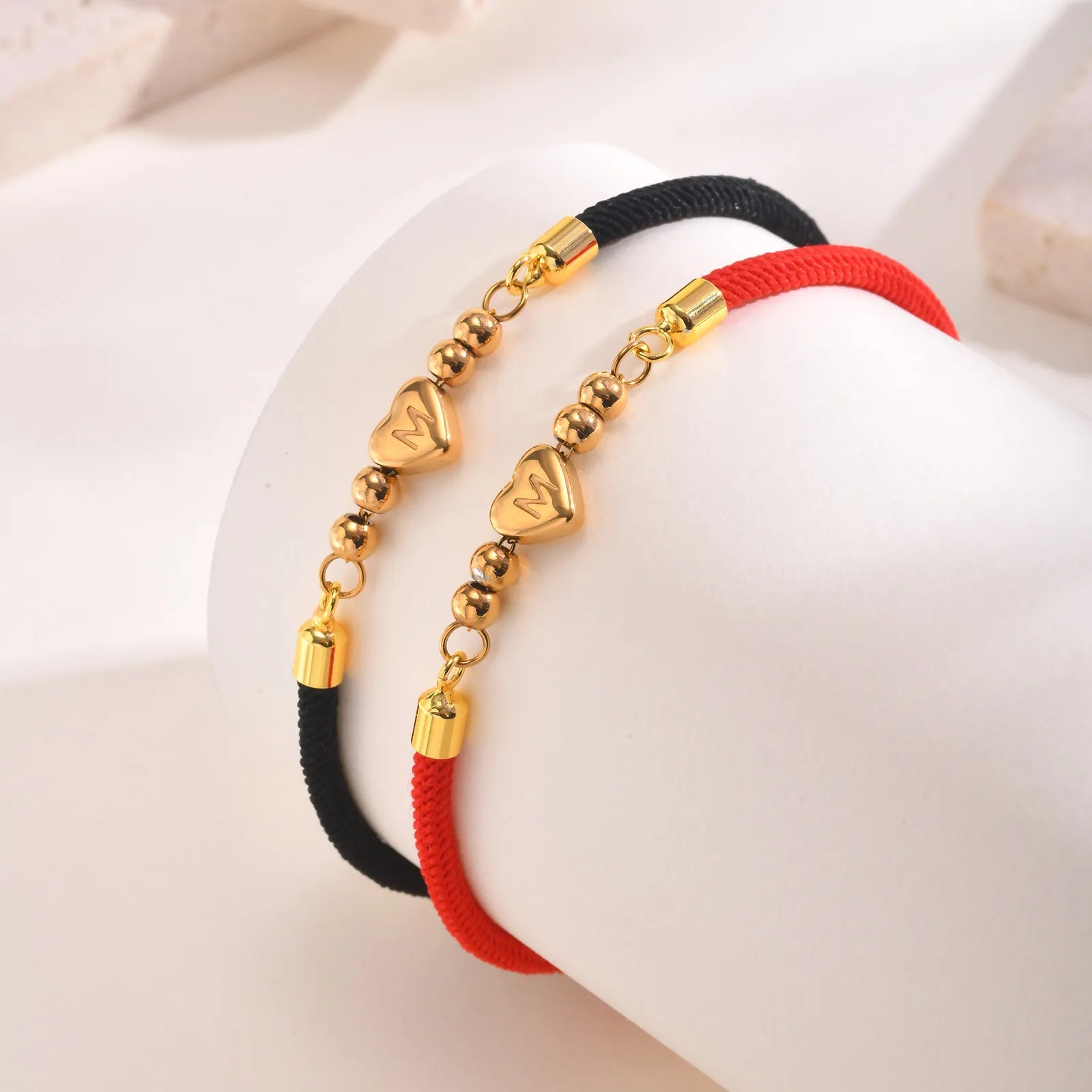 Heart Letter Initial Milan Rope Bracelet