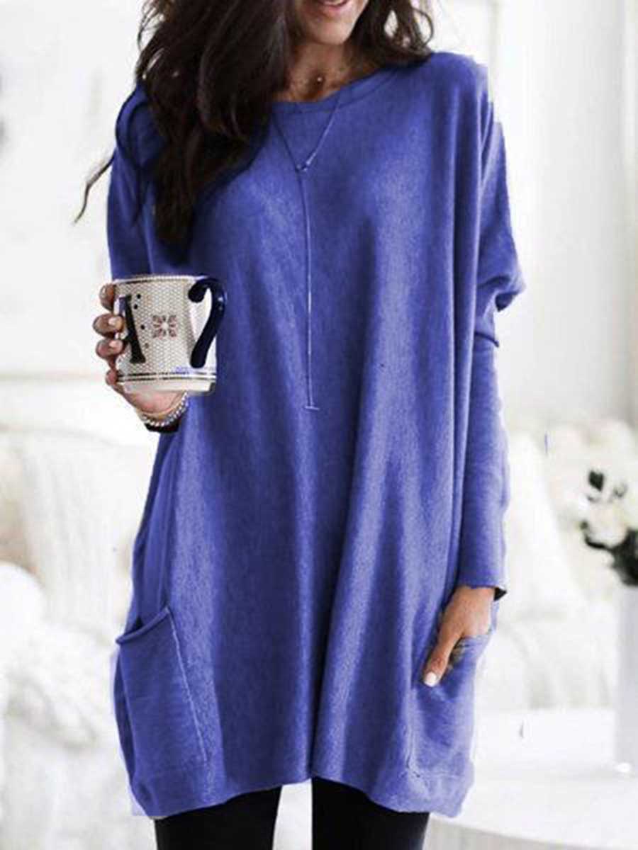 Long Sleeve Pocket T-Shirt Top