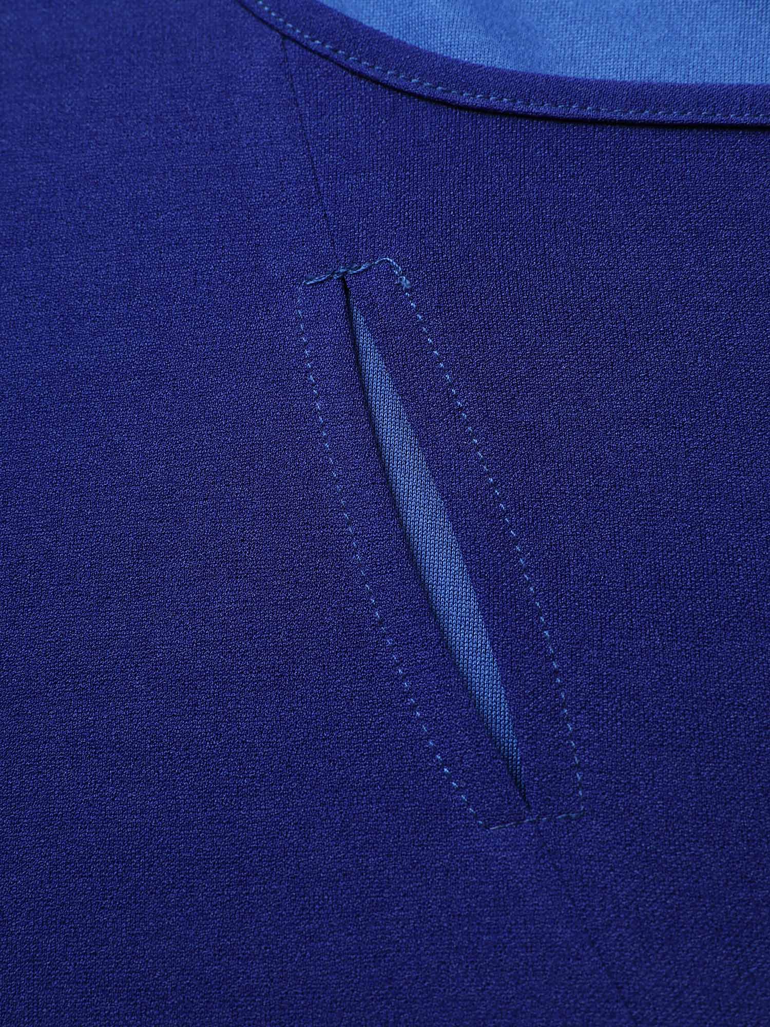 Plain Twist Front Slit Hem Dress