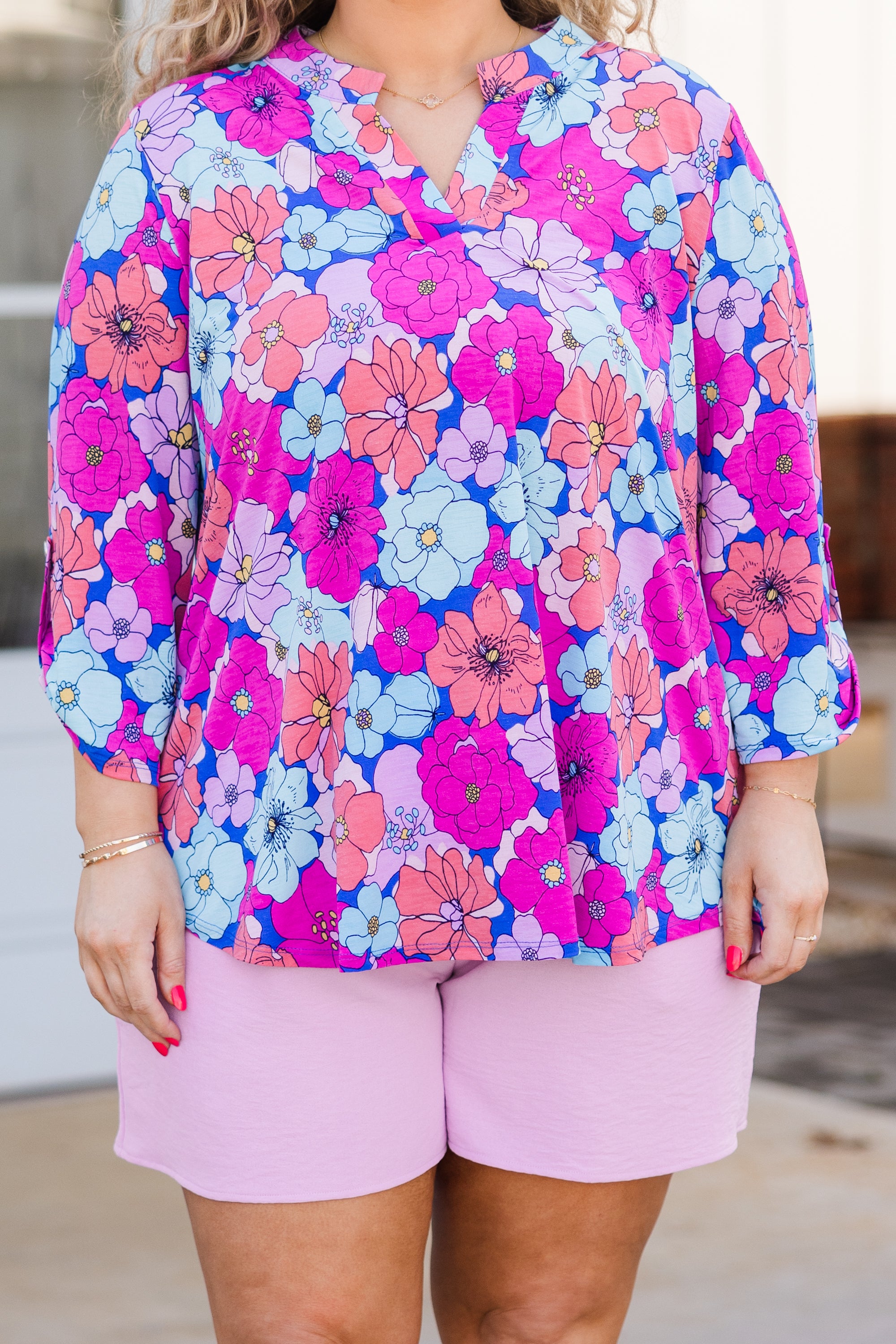 Happiness On The Rise Top. Multi