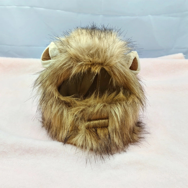 Online Celebrity Pet Cat Dog Lion Wig Headgear Rabbit Ears Funny Headdress Halloween Dress Up Transformation Hat