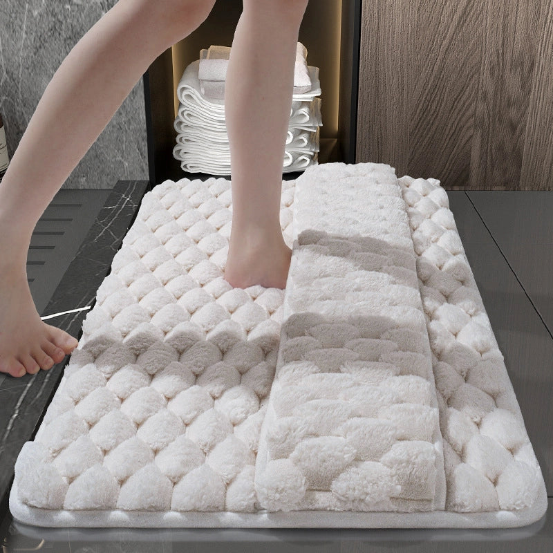 Casual Solid Color Polyester Fiber (polyester) Carpet Bathing