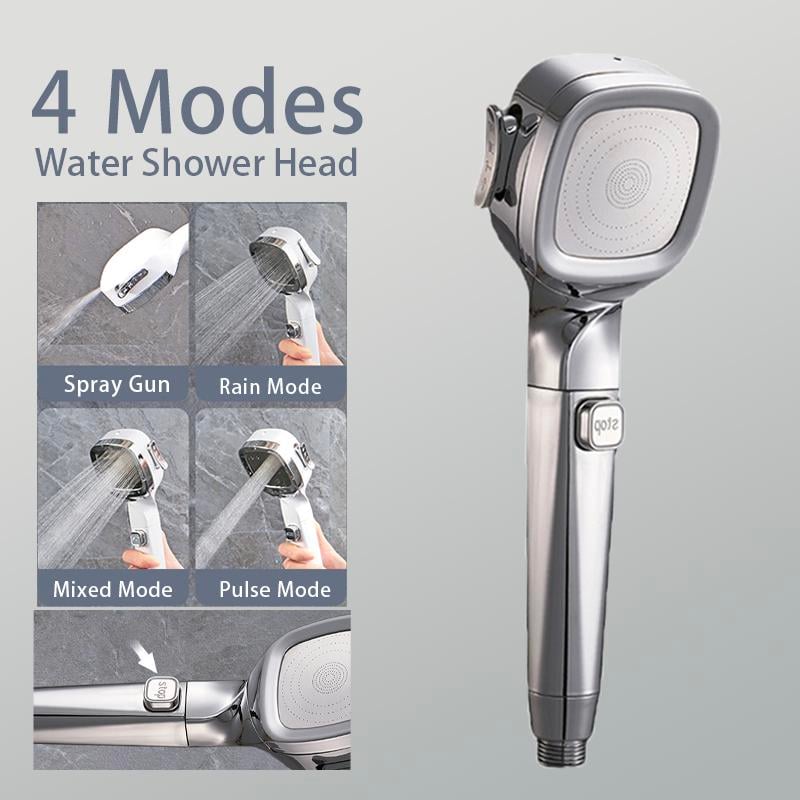 🎁  - 4-mode Handheld Pressurized Shower Head with Pause Switch
