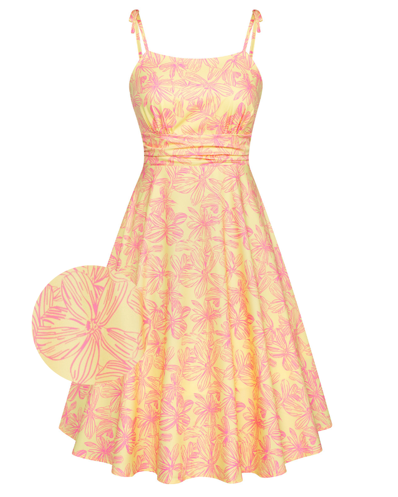 Summer Slip Dresses for Women Spaghetti Strap Midi Sun Dress Cute Casual Dress with Pockets