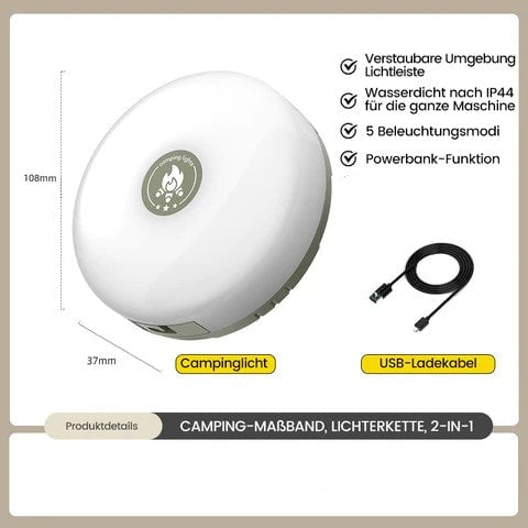 Waterproof Portable Packable Outdoor String Lights