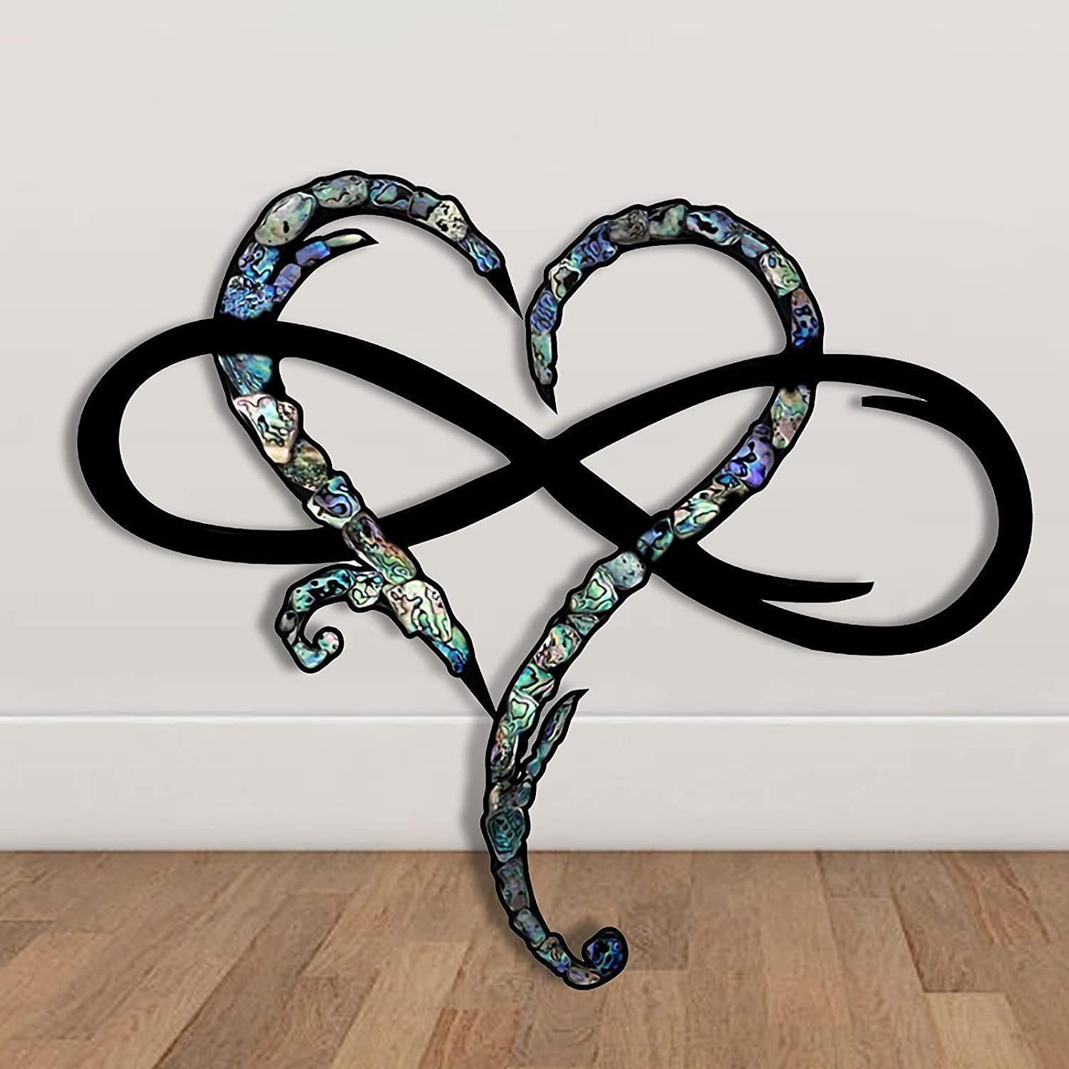 Infinity heart - Steel wall decor Metal Wall art