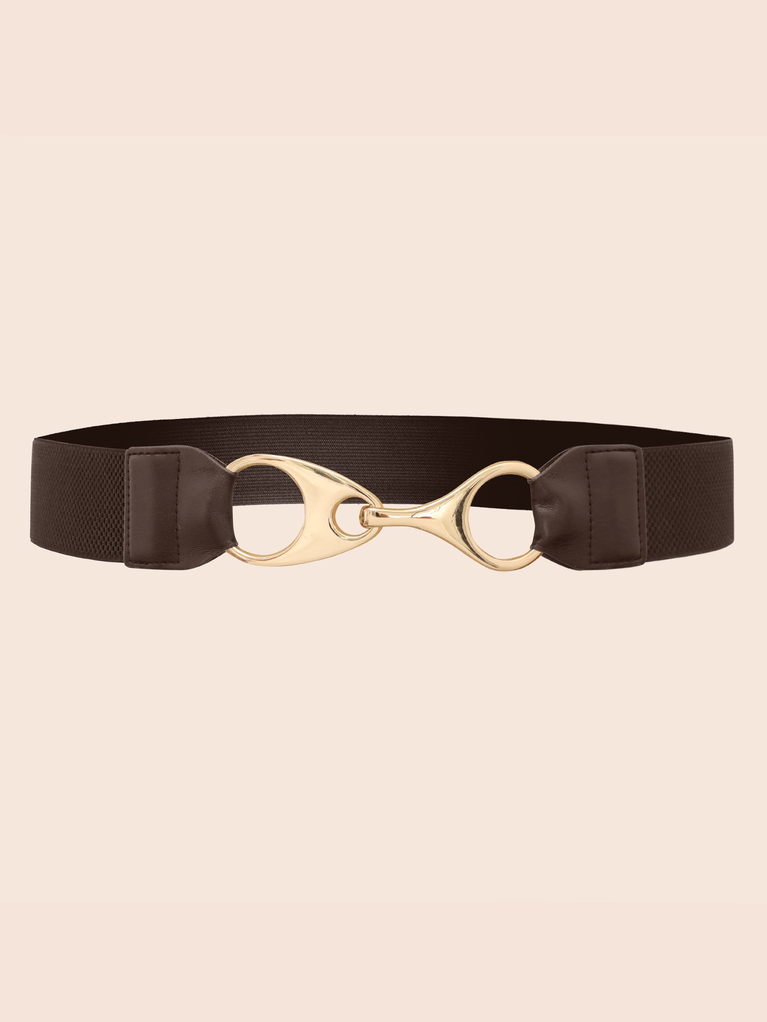 Molded Buckle Leather Thick Waist Belt