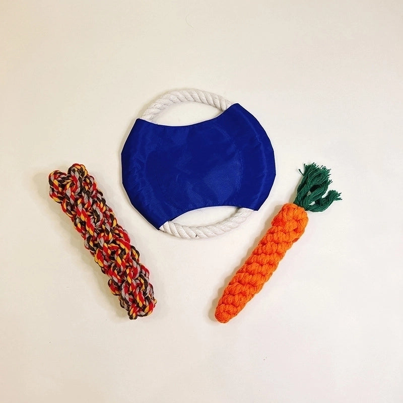 Basic Cotton Rope Color Block Pet Toys
