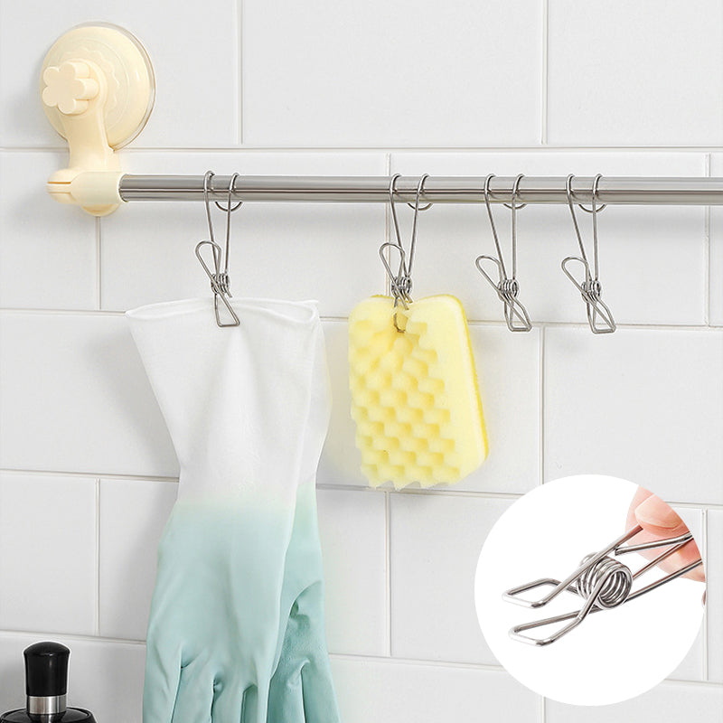 Stainless Steel Clothes Pins Hook Clip10PCS