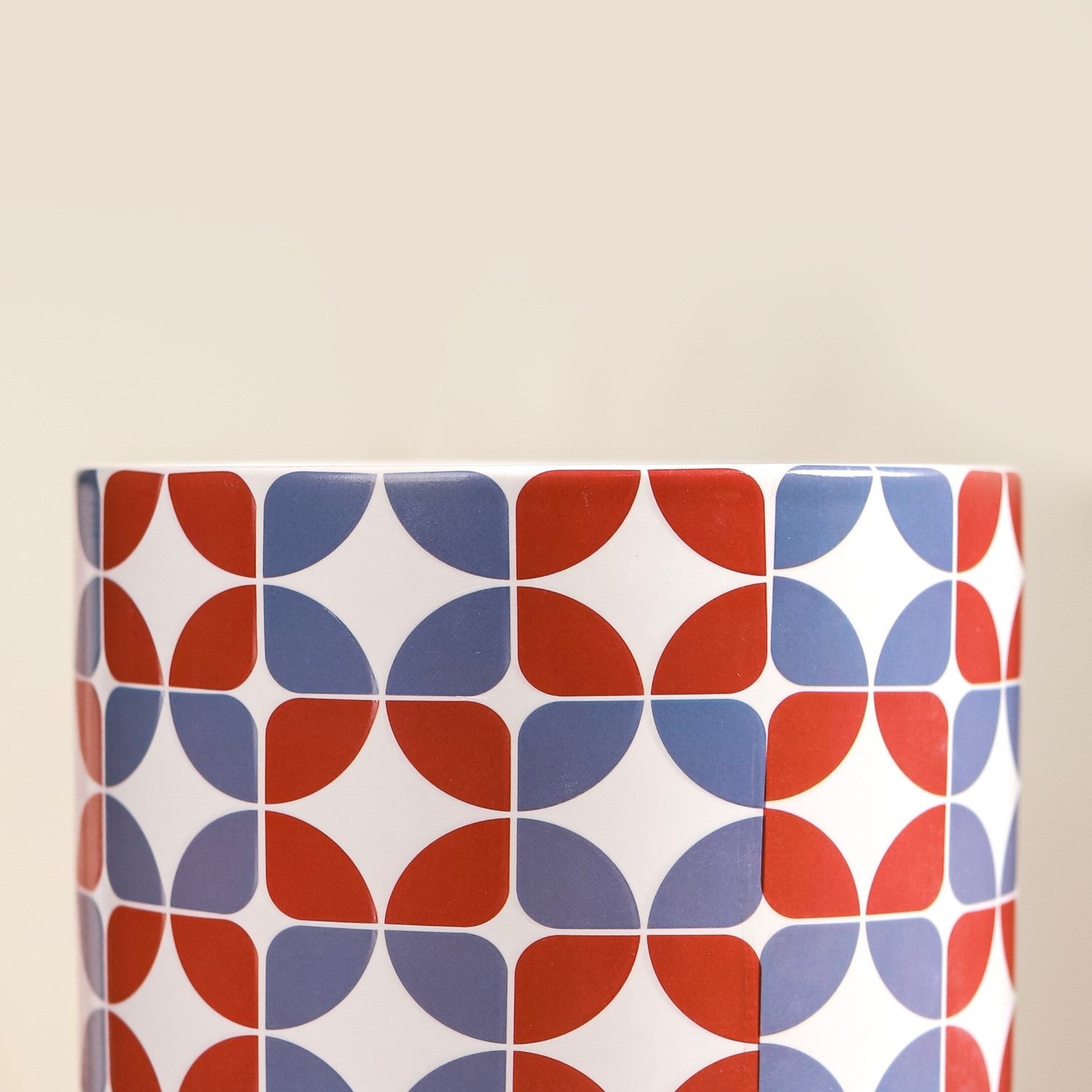 Colourful Pedestal Vase Bauhaus Red