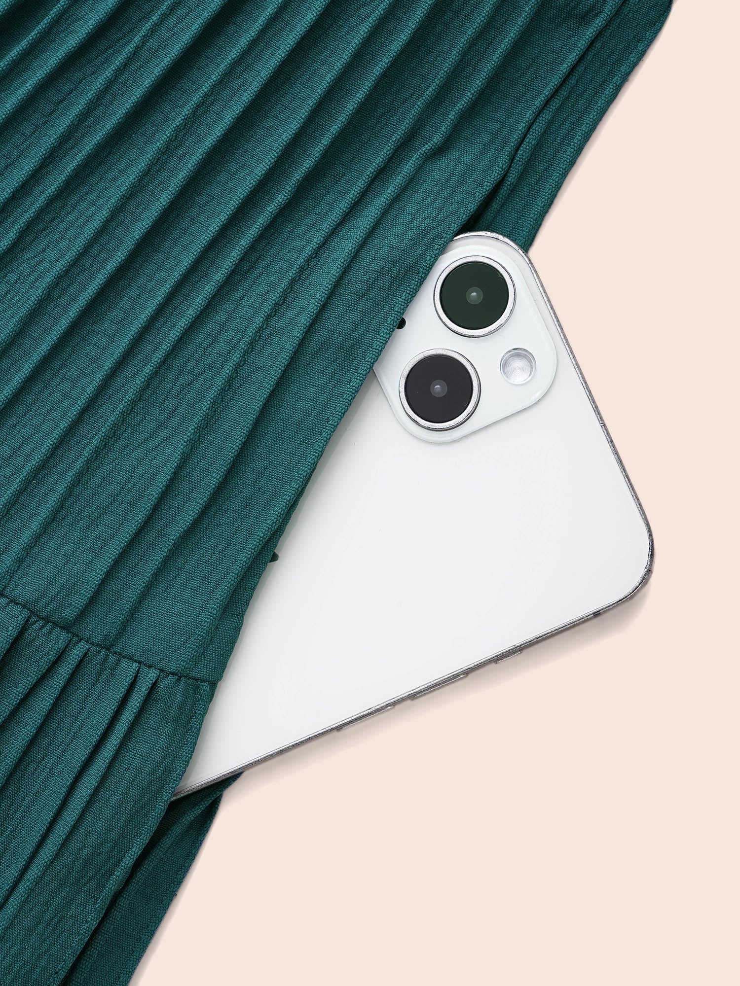 Textured Keyhole Pocket Lantern Sleeve Blouse