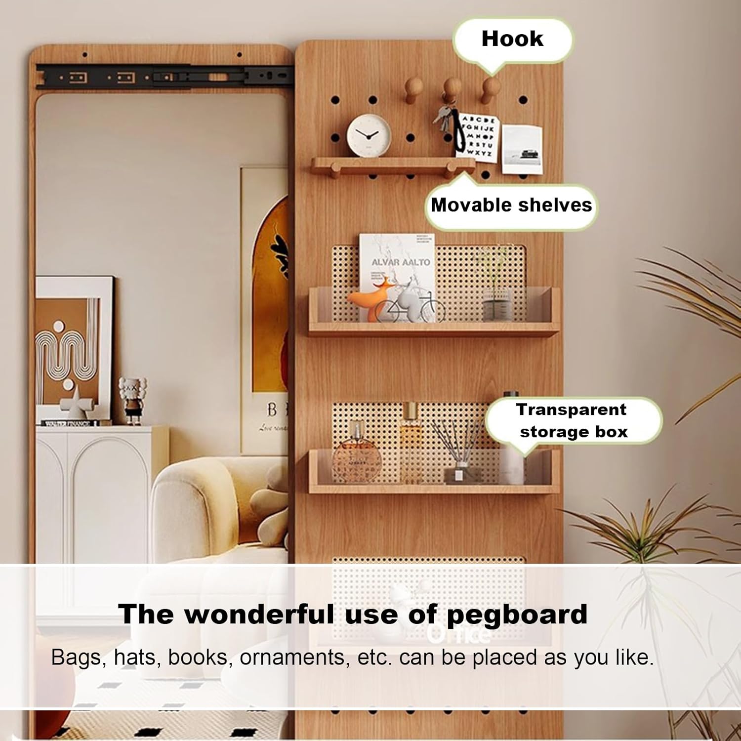 Entrance Mirror, Perforated Panel Wall Entrance Mirror