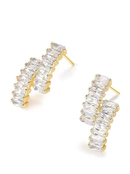 925 Sterling Silver Cubic Zirconia Stud Earrings