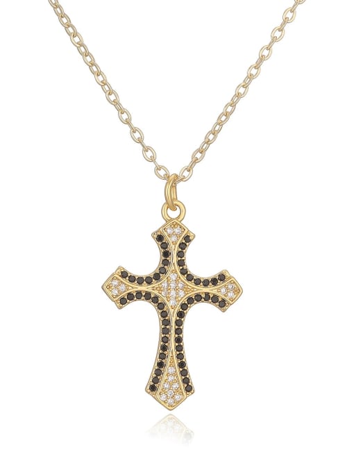 Cubic Zirconia Cross Pendant & Chain