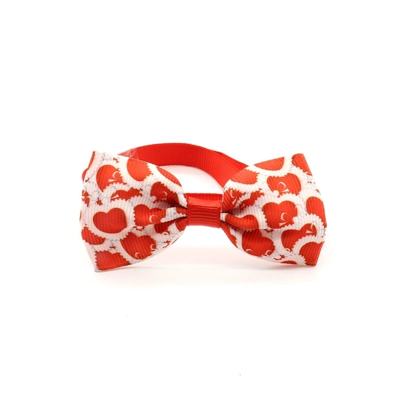 Valentine's Day Pet Cat Dog Heart Shape Bow Tie Pet Supplies