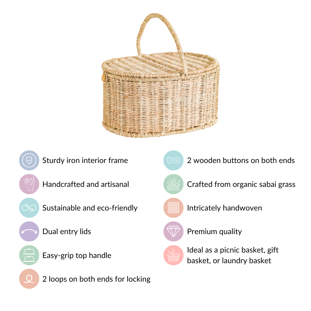 Sabai Chic Sustainable Picnic Basket
