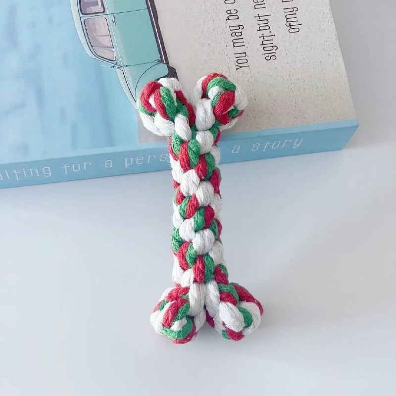 Accessories Bone Shape Woven Cotton Rope Pet Toy