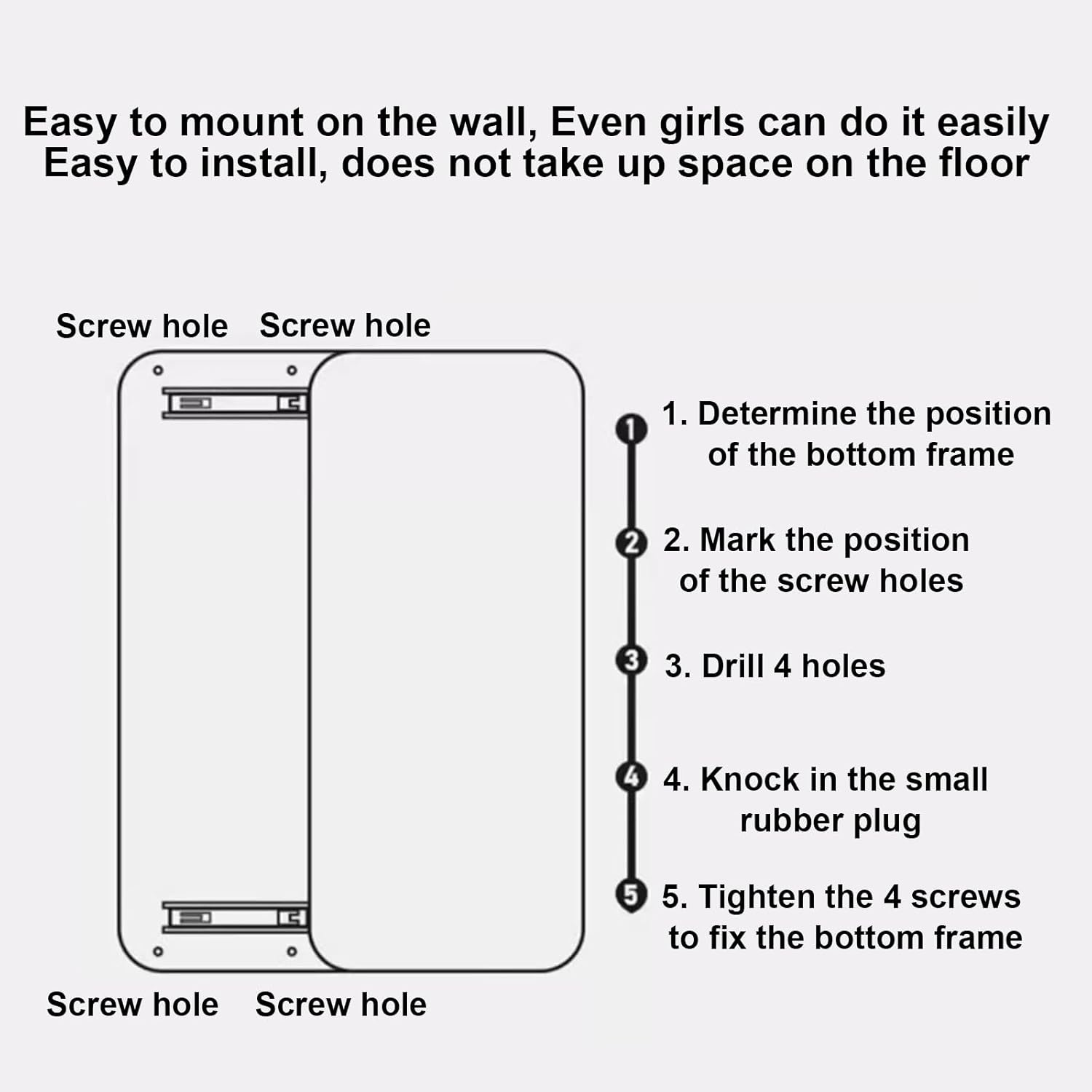 Entrance Mirror, Perforated Panel Wall Entrance Mirror