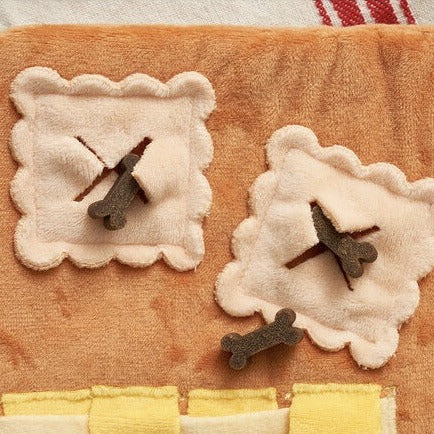 Menu Pattern Squeaky Dog Toy