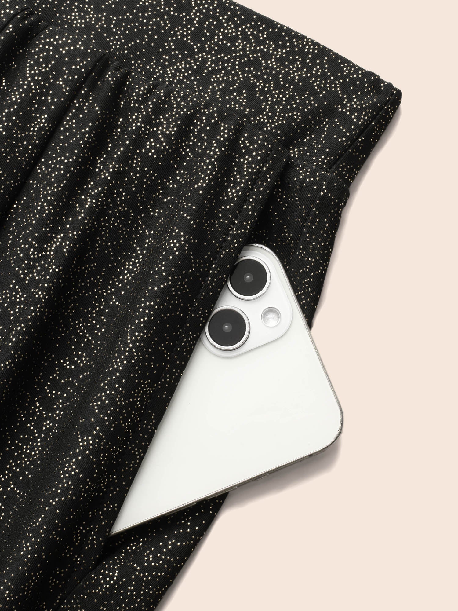 Sequin Knit Elastic Waist Holiday Pants