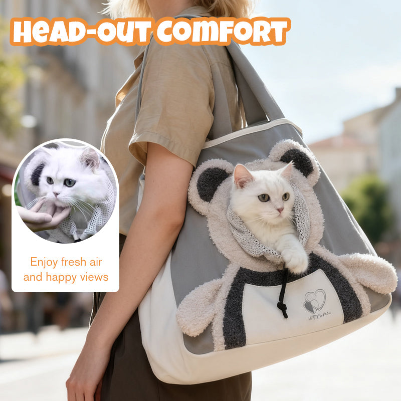 🔥 Free Shipping LAST DAY PROMOTION - 50%OFF 🔥 Cute Bear Pet Carrier Bag With Head-Out Design