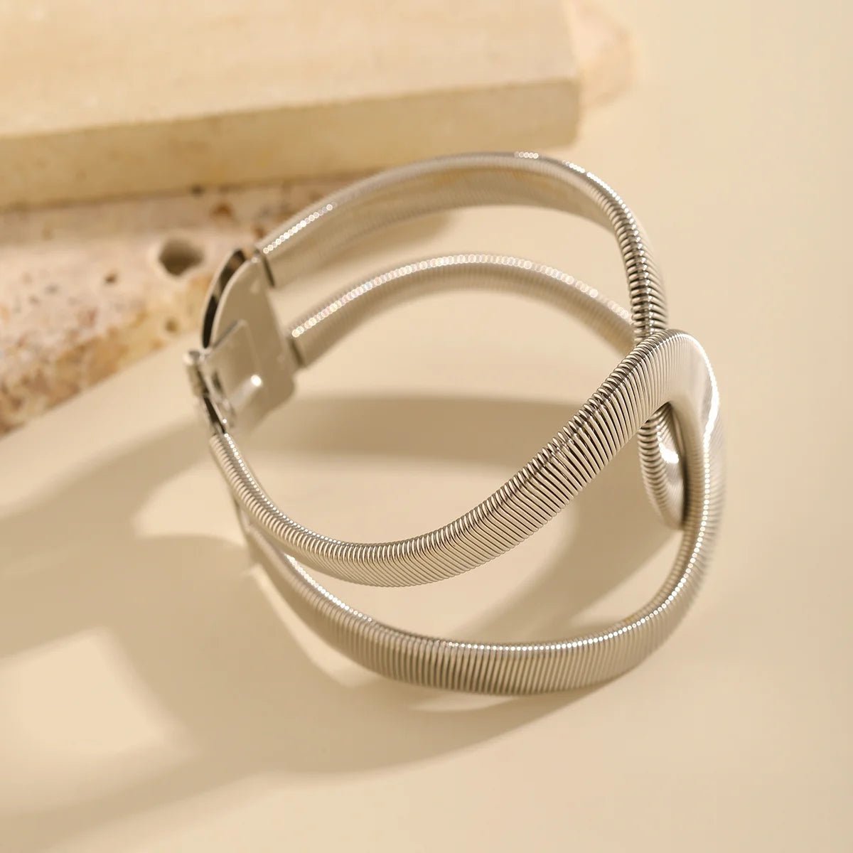 Chunky Spiral Cuff Bracelet
