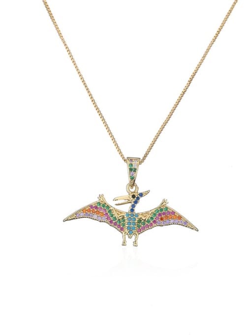 Cubic Zirconia Dinosaur Pendant & Chain