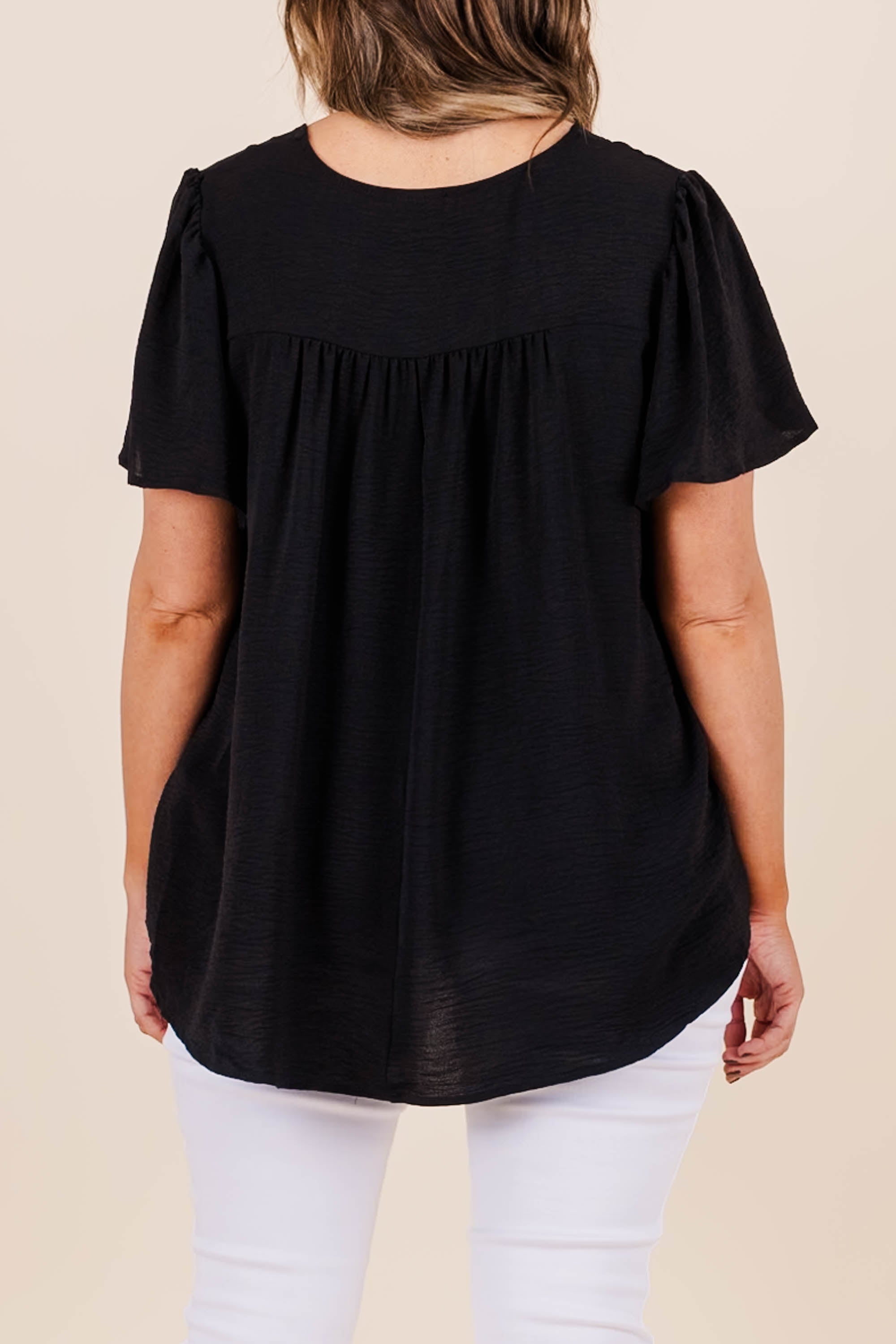 I See You All Over Me Top. Black