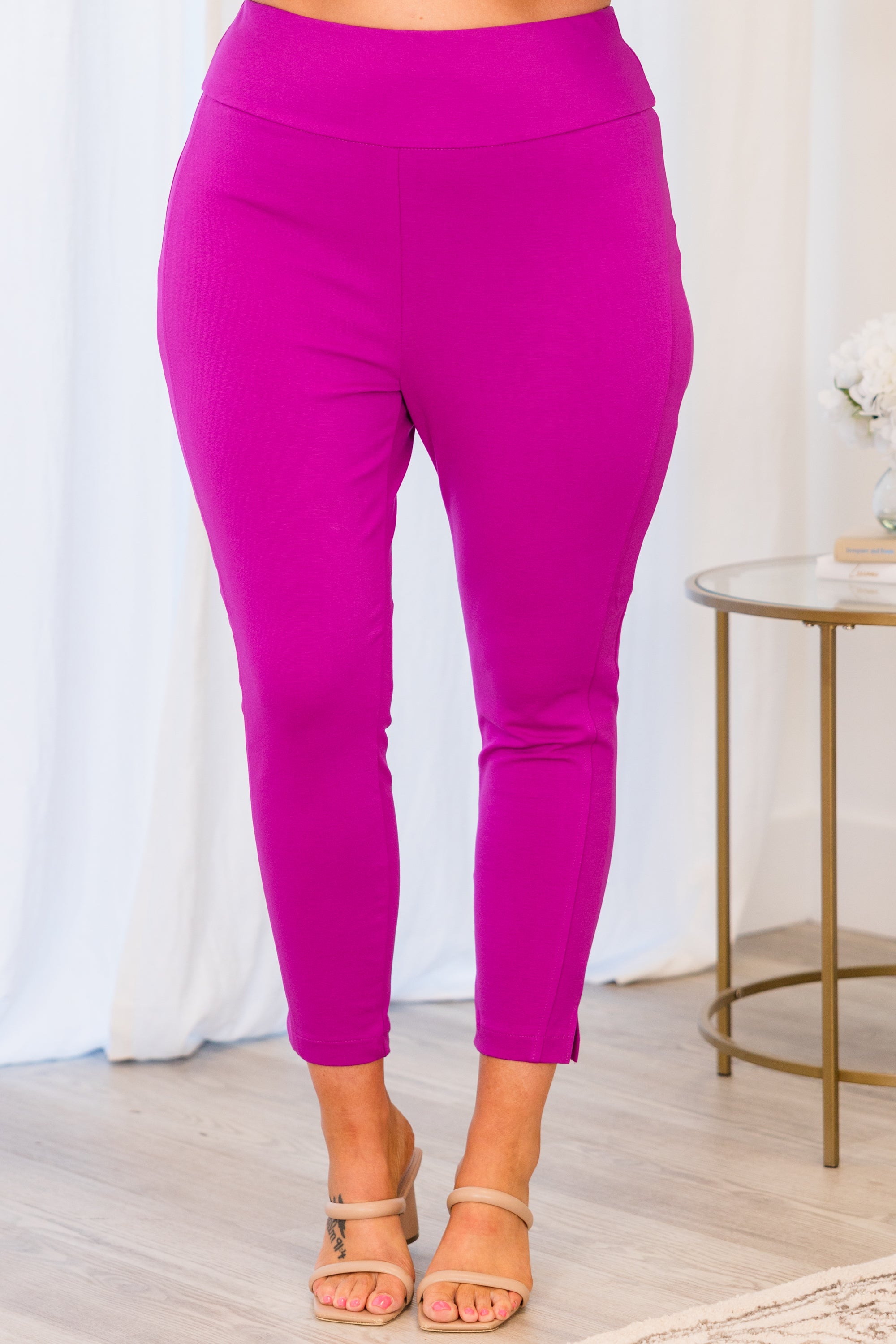 Strut Your Style Pants. Spring Magenta