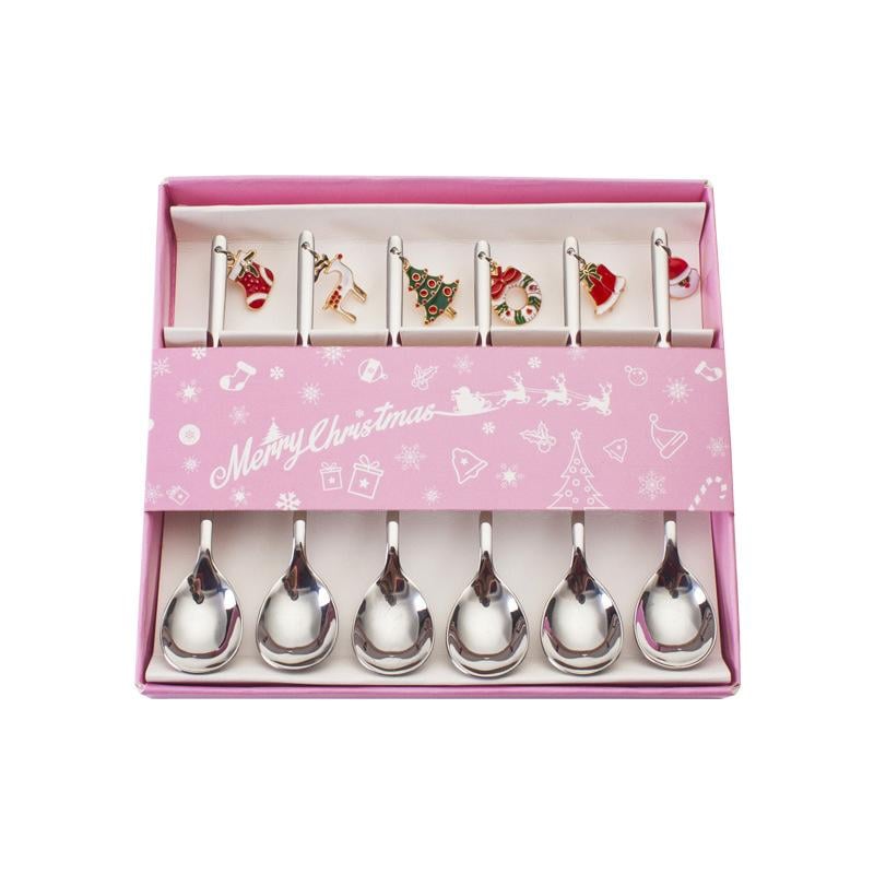 Metal Spoon Christmas Gift Set (6 Pieces)