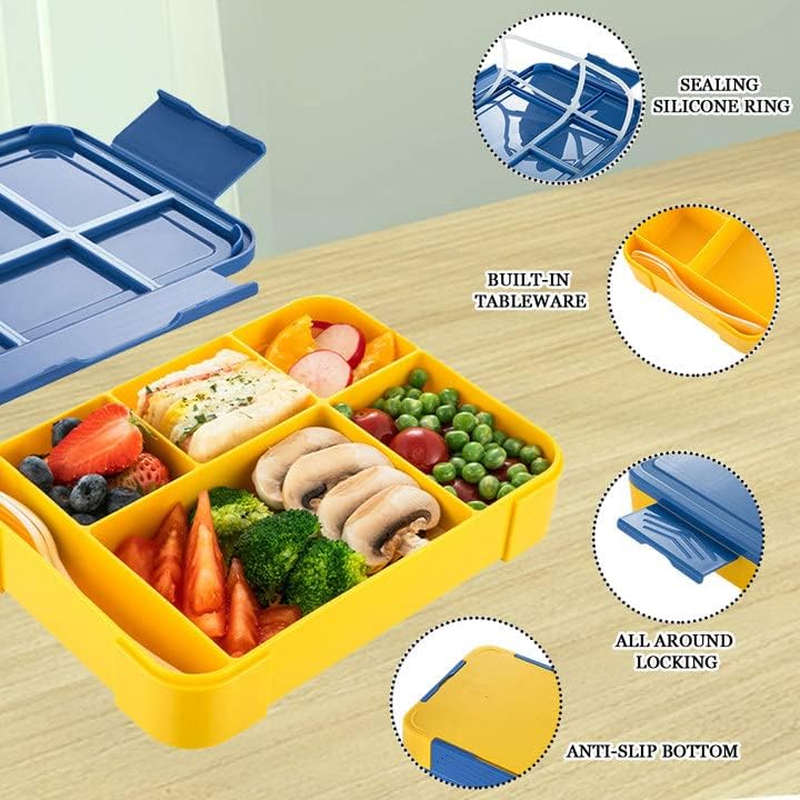 Children's Lunch Box With Compartments. Bento Lunch Box For Adults. Girls And Boys