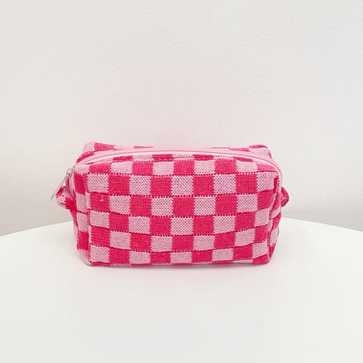 Checkerboard Makeup Bag